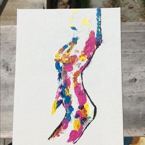 Minimalist woman painting